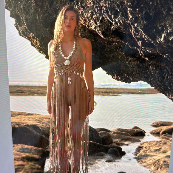 Ishtar Summer / Beach dress. Brand new. Handmade with shell and bead details - Picture 3 of 5